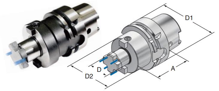 Shell mill adaptor HSK-A63x22x  50