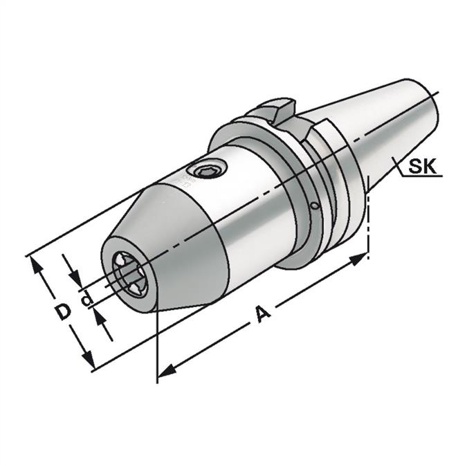 Mandrin de perçage CNC BT 40-2.5/16-103