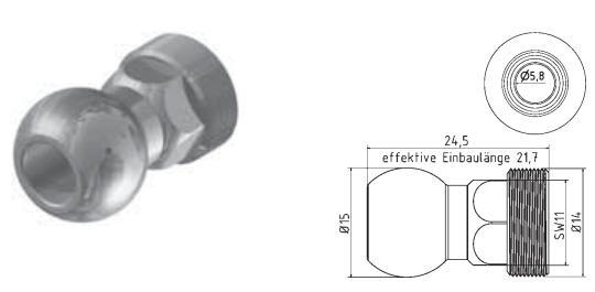 Hirt-Line Adapterstück Kugel Ø 15