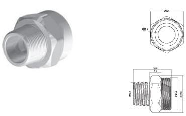 Hirt-Line Adapterstück G3/8" (PT-Gewinde konisch)