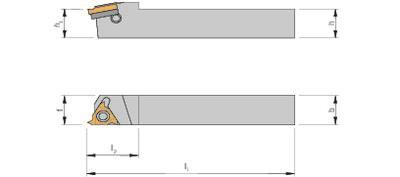 Toolholder external threading