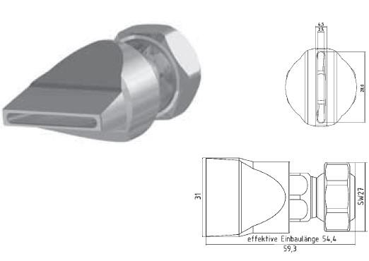 Hirt-Line Flachdüse Schlitzbreite 18 x 2.5 mm