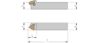 Toolholder external threading