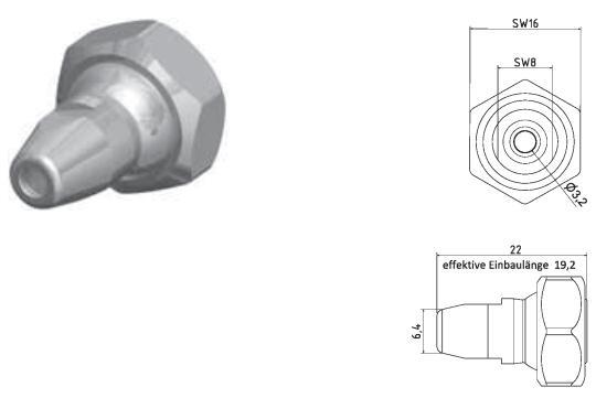 Hirt-Line Düse gerade Bohrung Ø 3.2 mm