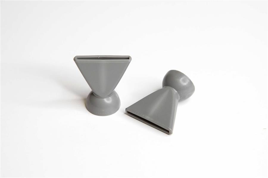 Delrin Dark Gray Flare Nozzle 1/4"x1" (2)