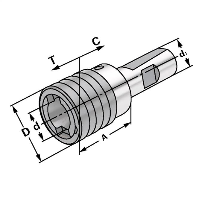 Mandrins de taraudage Ø 20 - M5-M22 - taille 2