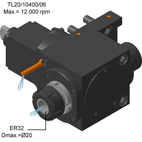 Axial Driven Tool Holder 12.000 rpm
