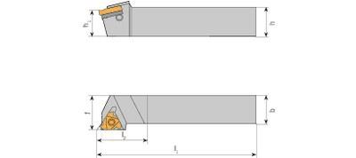 Toolholder external threading