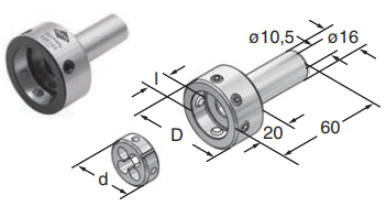 Zürn Inserts de logement de matrice ø16x16