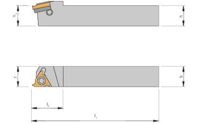 Toolholder external threading