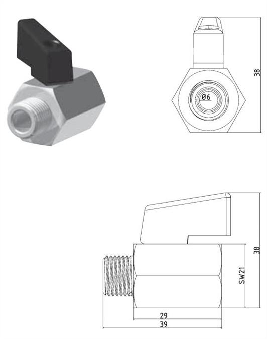 820223_70_1564188 Hirt-Line Mini-Kugelhahn G1/4"
