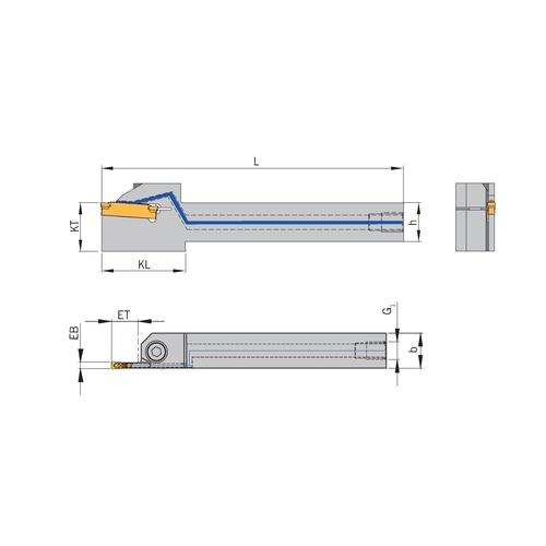 Outil de tronçonnage HSE 2020R-SE2404-ET12-ACS1-H2